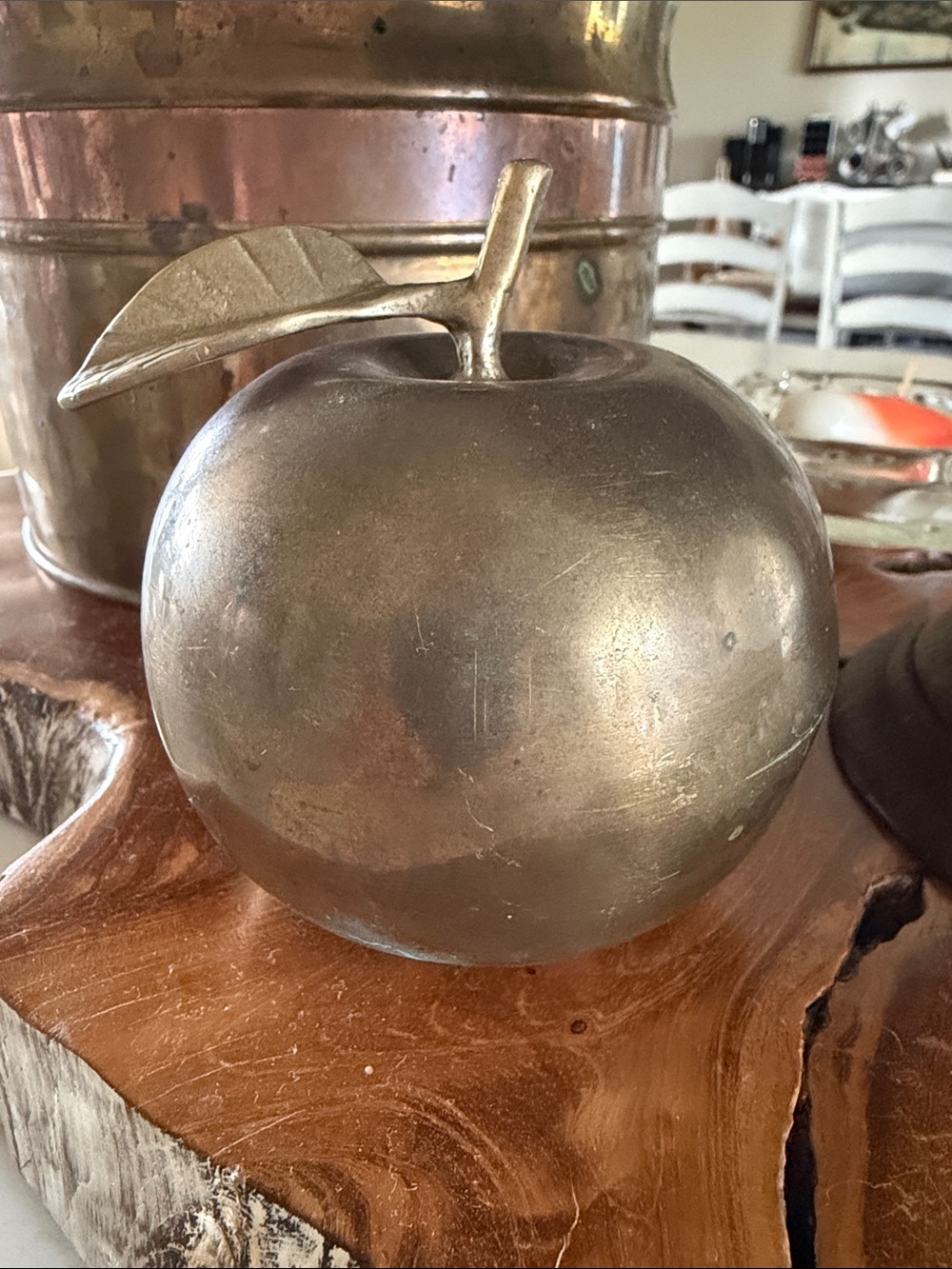 Vintage oversized Brass Apple Bell Rare find